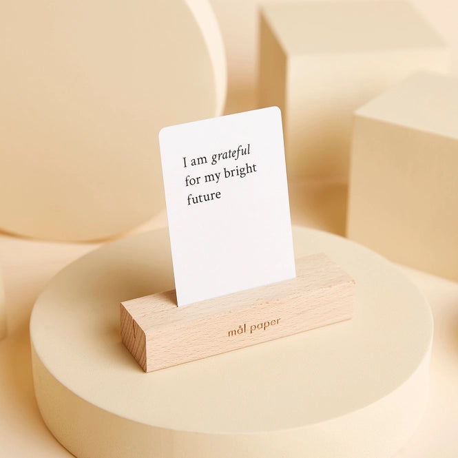 Wood Bloc Card Stand