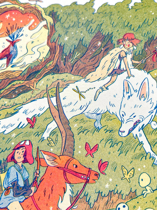 Princess Mononoke Riso Print