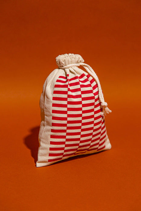 Red Checker • Drawstring Bag • 8x10