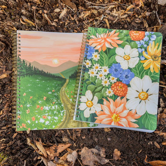 Cottage Floral Spiral Notebook