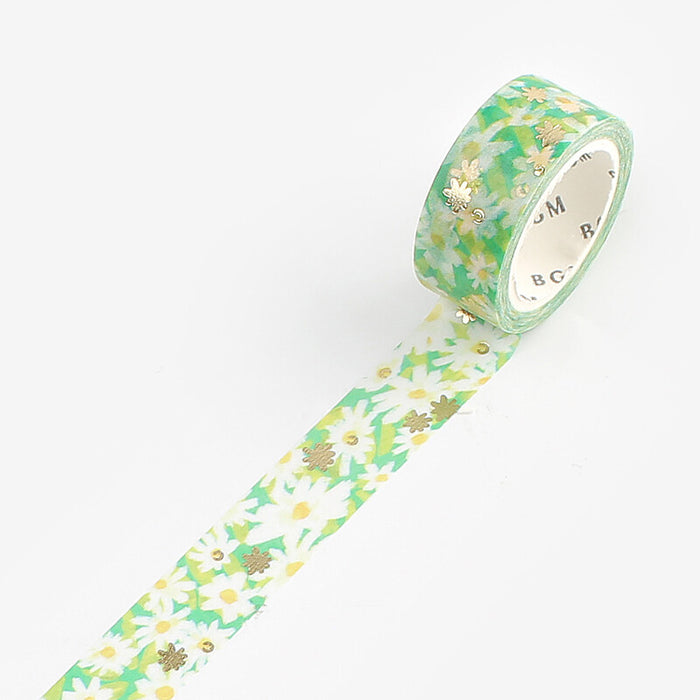 BGM Washi Tape: Green Flower Garden