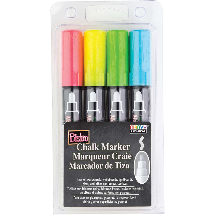 Bistro Chalk Marker Set, Broad - Fluorescent (A)