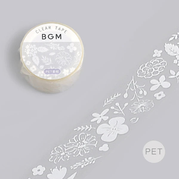 BGM PET Tape - White Flower Field