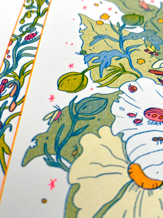 Bug Fairy Riso Print