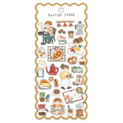 Mind Wave Sticker Sheet - Routine Charm: Cafe