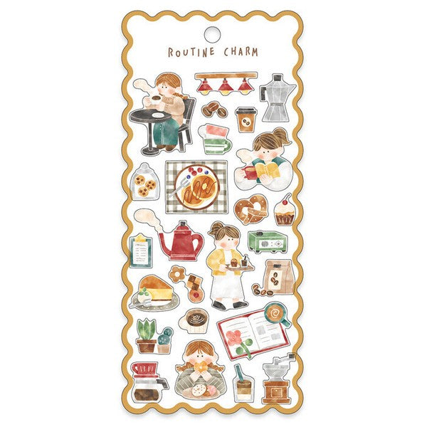 Mind Wave Sticker Sheet - Routine Charm: Cafe