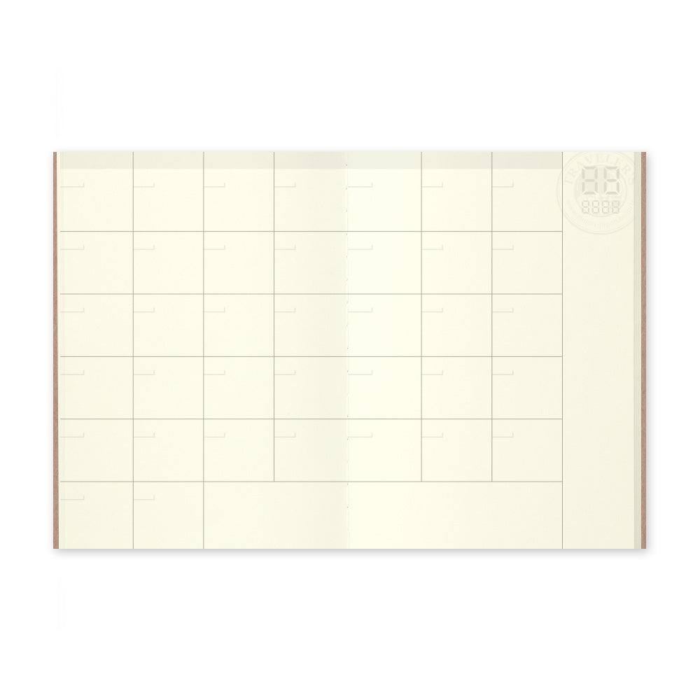 TN Traveler's Notebook Refill 006 (Monthly Free Diary) - Passport Size