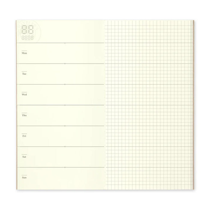 TN Traveler's Notebook Refill 019 (Free Diary Weekly + Memo) - Regular Size