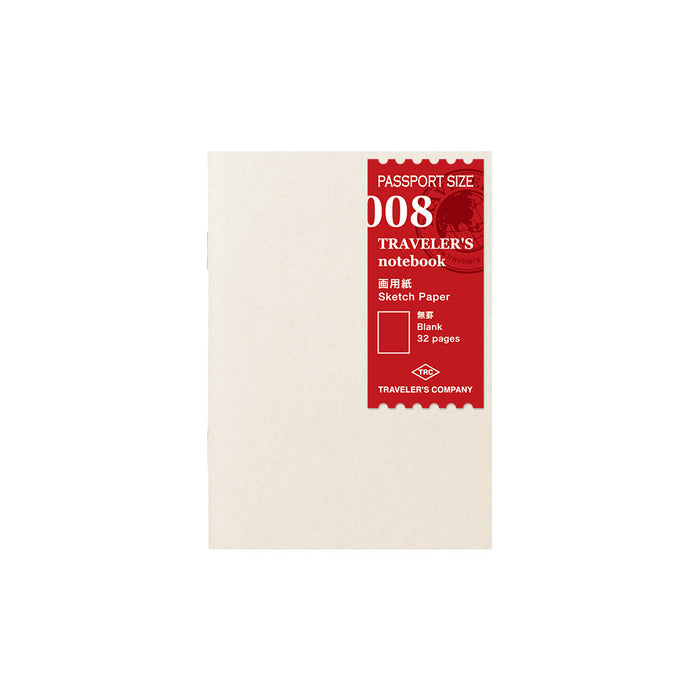 TN Traveler's Notebook Refill 008 (Sketch Paper) - Passport Size