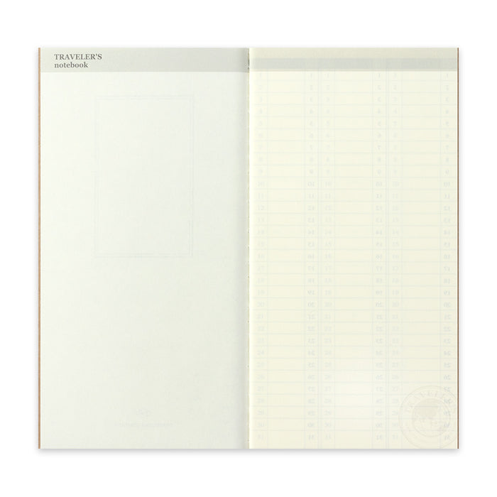 TN Traveler's Notebook Refill 018 (Weekly Undated, Vertical) - Regular Size