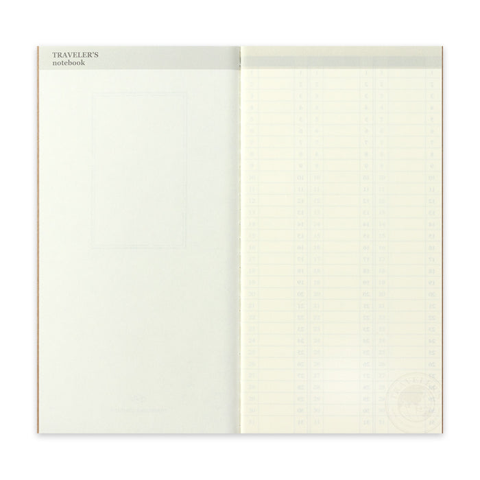 TN Traveler's Notebook Refill 018 (Weekly Free Diary Vertical) - Regular Size