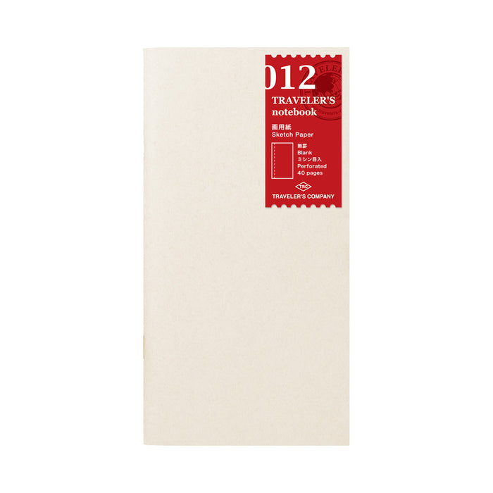 TN Traveler's Notebook Refill 012 (Sketch Paper) - Regular Size