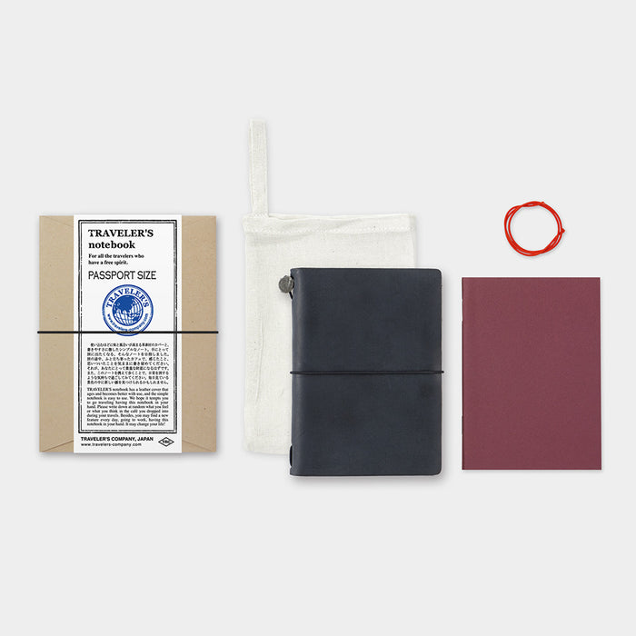 TN Leather Journal Starter Kit - Black (Passport Size)