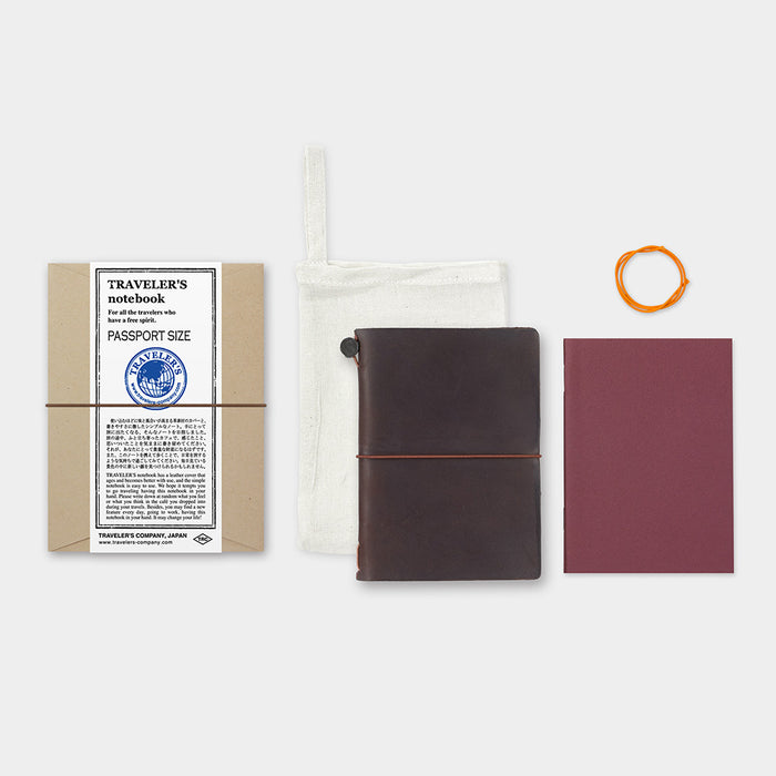 TN Leather Journal Starter Kit - Brown (Passport Size)