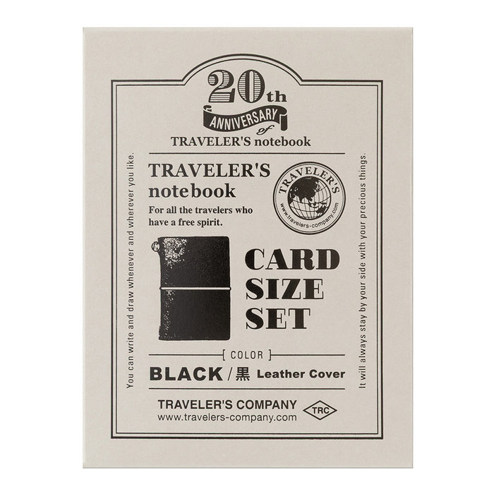 TN Traveler's Notebook Card Size 20th Anniversary Set - Black