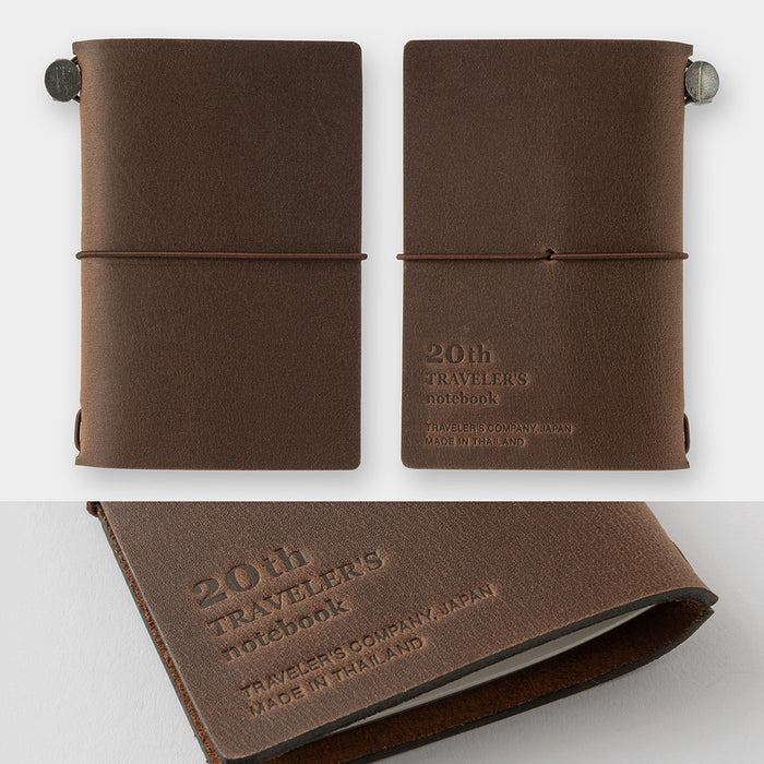 TN Traveler's Notebook Card Size 20th Anniversary Set - Brown