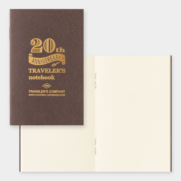 TN Traveler's Notebook Card Size 20th Anniversary Set - Brown