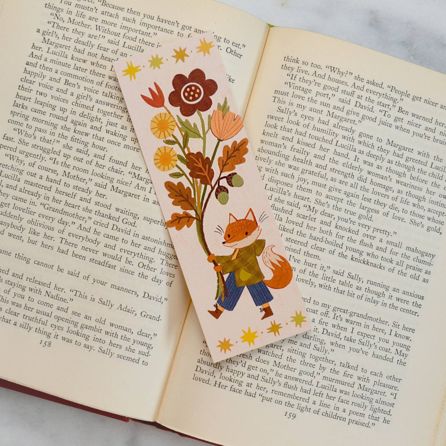 Flower Fox Bookmark