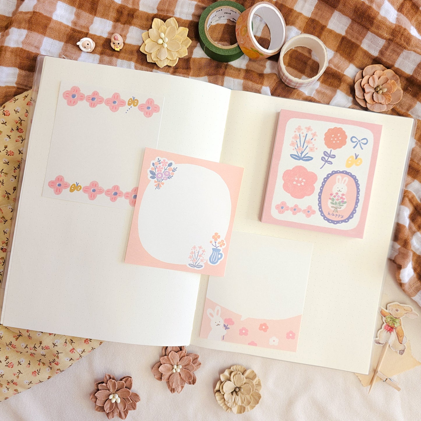 Memo Pad | Winter Limited: Rabbit & Flower