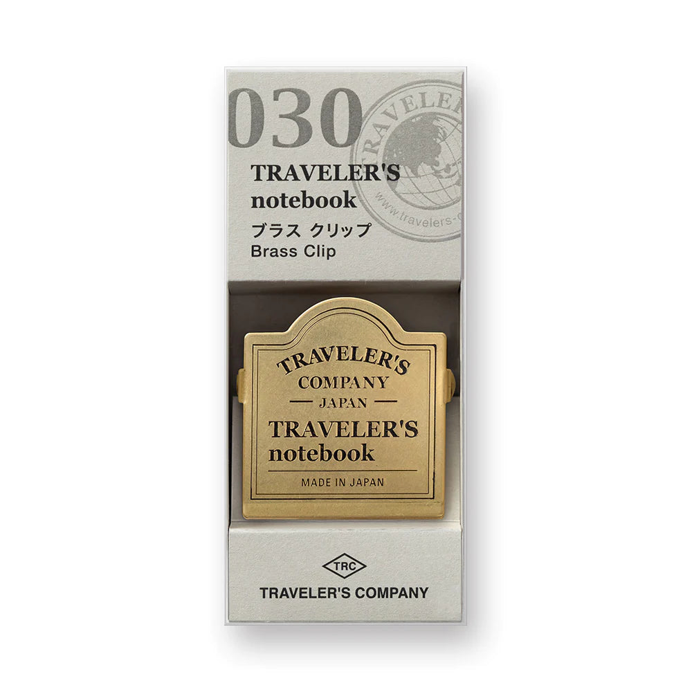TN Traveler's Notebook - 030 BRASS Clip TRC Logo