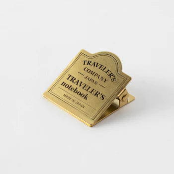 TN Traveler's Notebook - 030 BRASS Clip TRC Logo