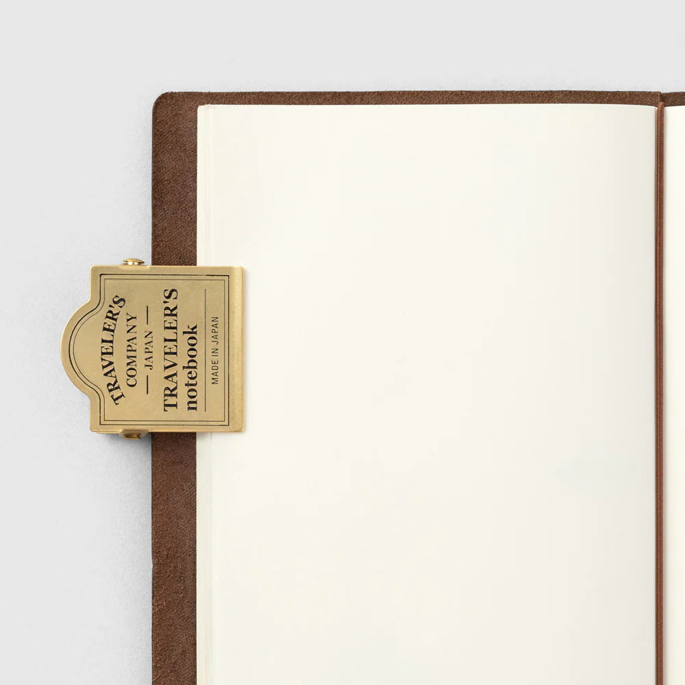 TN Traveler's Notebook - 030 BRASS Clip TRC Logo