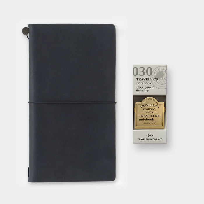 TN Traveler's Notebook - 030 BRASS Clip TRC Logo