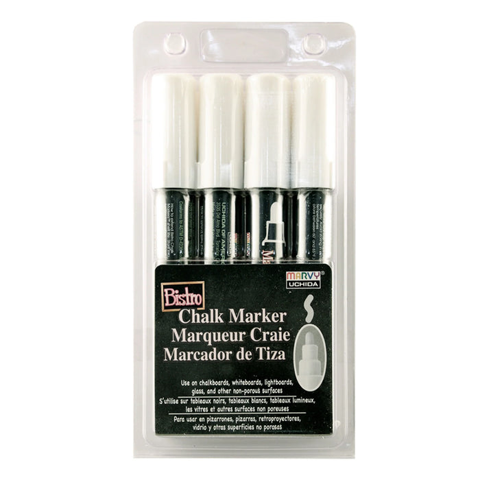 Bistro Chalk Marker Set, Broad - White Colours