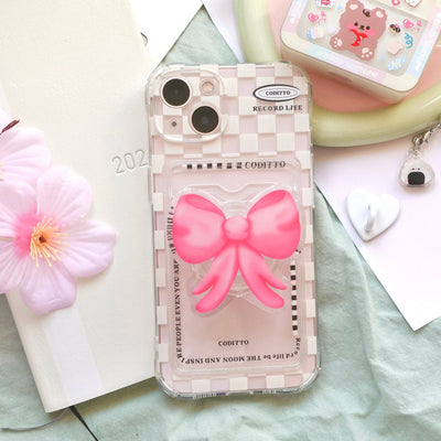 Pink Bow Phone Accessory