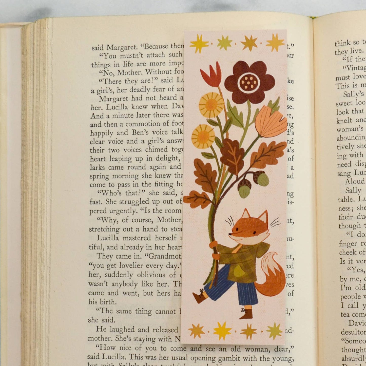 Flower Fox Bookmark