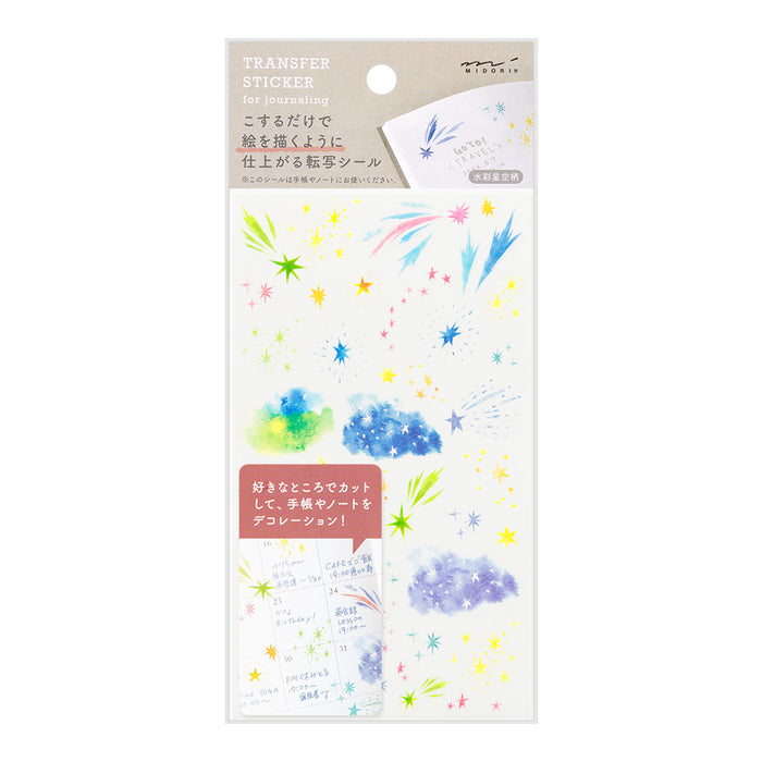 Midori Transfer Sticker - Watercolour Starry Sky