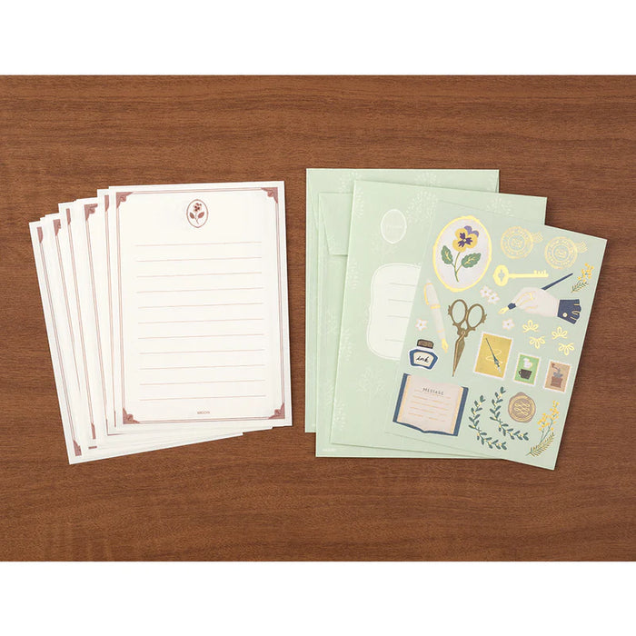 Letter Writing Set - Midori Collage - Stationery Pattern