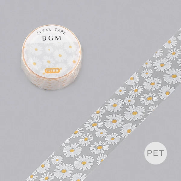 BGM PET Tape - White Florals