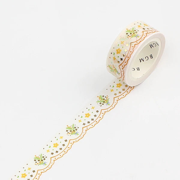 BGM Washi Tape - Lace & Yellow Florals