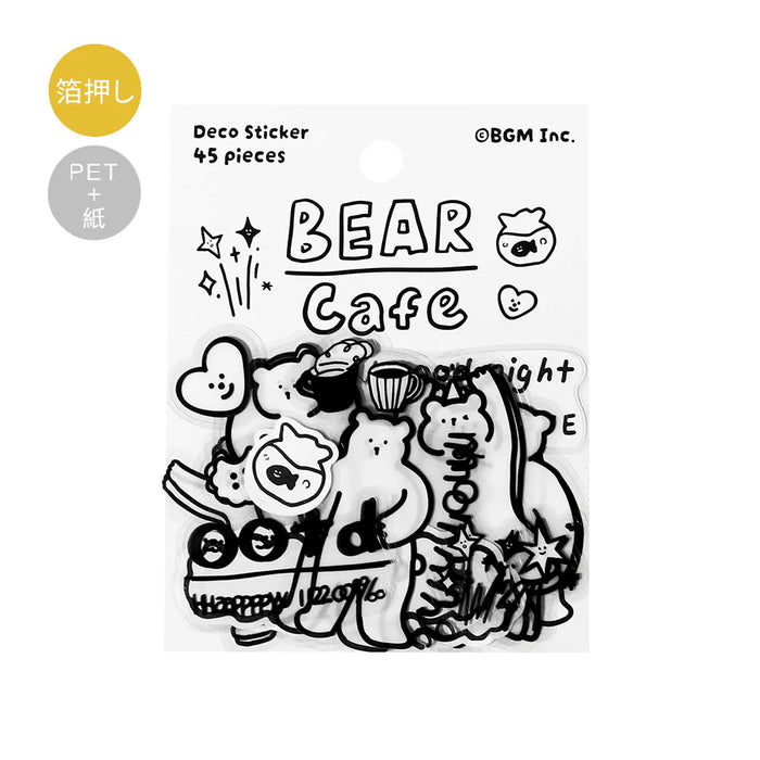 BGM Sticker Flakes - YURUKU IKO-YO: Bear Café