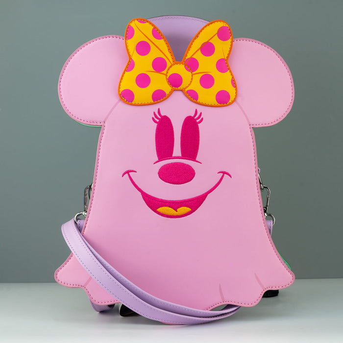 Loungefly x Disney // Minnie Mouse Pastel Pink Ghost Minnie Mini-Backpack // glows in the dark!