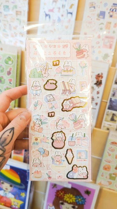 Cute Bunny Sticker Sheet