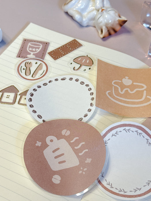 BGM Memo Stickers - Coffee/Brown