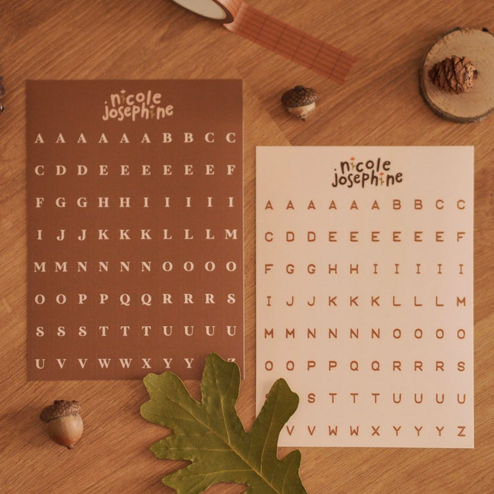 Vinyl Letter Sticker Sheet | Multiple Colours