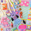 Q-LiA Sticker Sheet - Kawaii Dress-Up Puffy Sticker Set (2 Sheets) // sweet treats