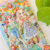Q-LiA Sticker Sheet - Kawaii Dress-Up Puffy Sticker Set (2 Sheets) // super market