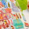 Q-LiA Sticker Sheet - Kawaii Dress-Up Puffy Sticker Set (2 Sheets) // super market