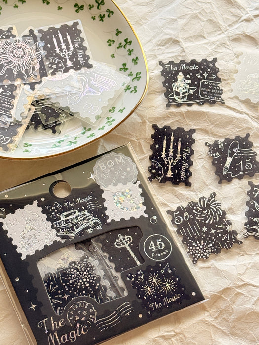 Sticker Flakes - Postage Stamp: Magic