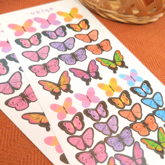 Vibrant Butterfly Sticker Sheet