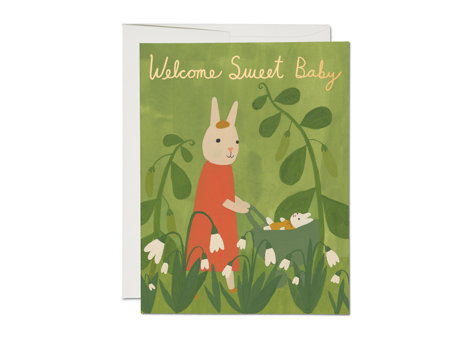 Sweet Bunny Newborn Baby Card