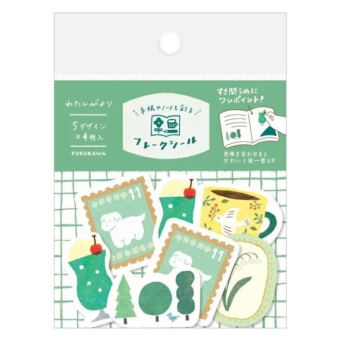 Furukawashiko Sticker Flakes - Green