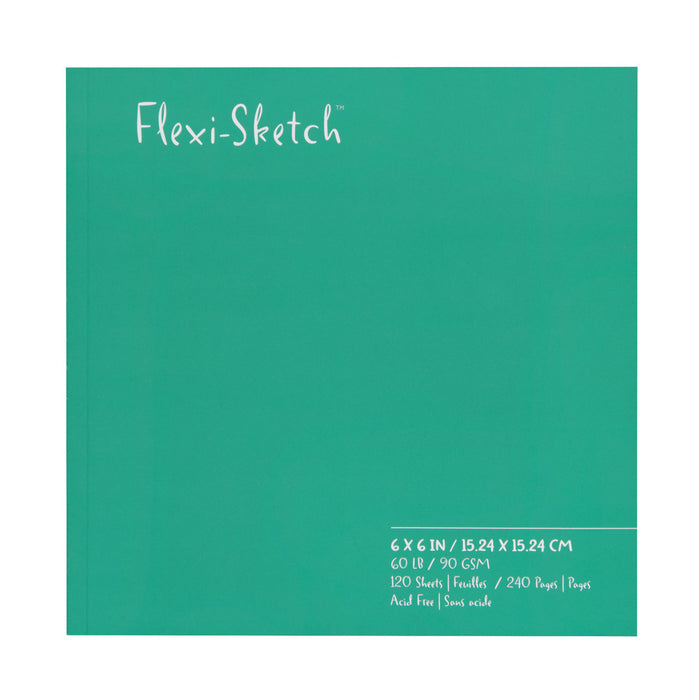 Flexi-Sketch Blank Sketchbook, 6" x 6" - Caribbean