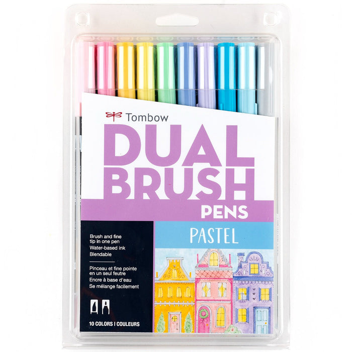 Tombow Dual Brush Pen Set - Pastel (10pk)