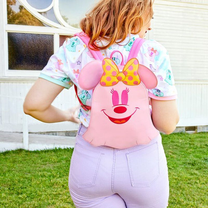 Loungefly x Disney // Minnie Mouse Pastel Pink Ghost Minnie Mini-Backpack // glows in the dark!