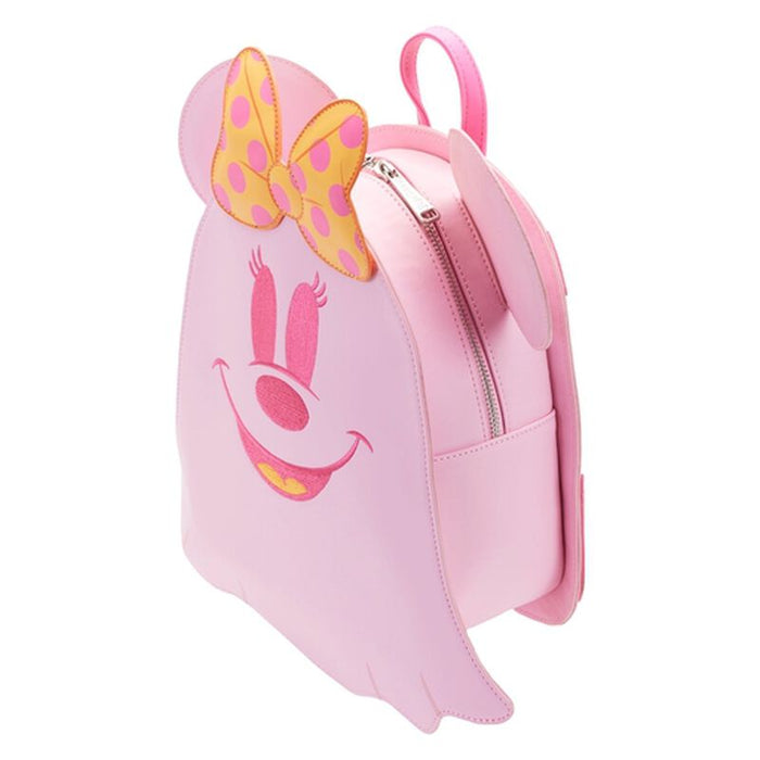 Loungefly x Disney // Minnie Mouse Pastel Pink Ghost Minnie Mini-Backpack // glows in the dark!